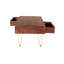 Rosewood Four Leg Coffee Table with Storage-40471211