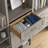 Grey Oak 19.5" Floor-Mounted Closet Section with 1 Clothing Rod, 1 Shelf & 2 Shaker Drawers-136873062-136873067