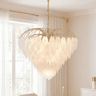 Lustre de fantaisie à intensité variable 15 lumières Boa