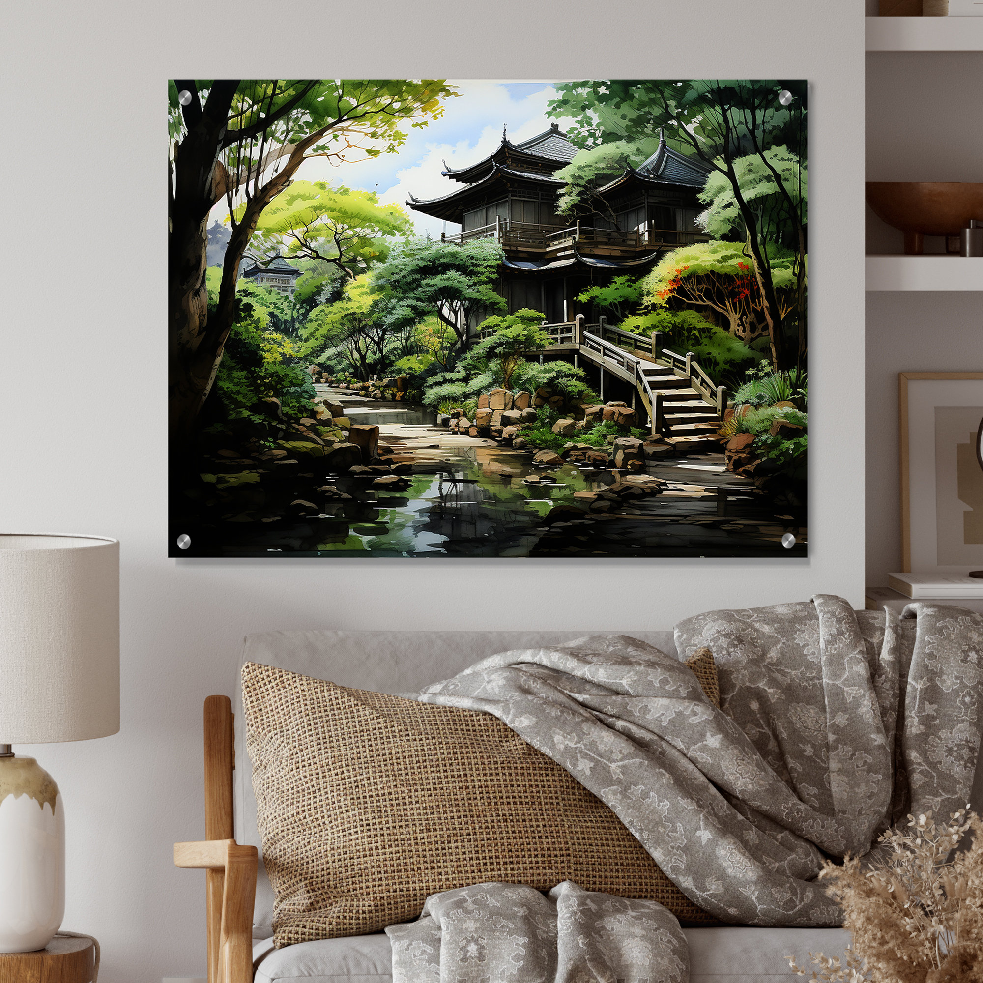 Design Art Japon Art Zen Garden Serenity I - Japan Art Acrylic Wall Art ...