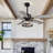 52 Inch Crystal Ceiling Fan with Light and Remote, Modern Ceiling Fan with Noiseless DC Reversible Motor,Dining Room,Living Room-1487597979