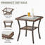 Table d'appoint carrée en rotin 20 x 20 x 20 po pour l'extérieur