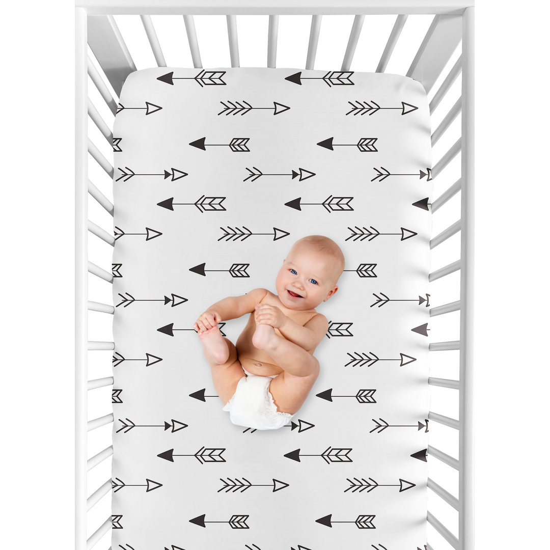Fox Arrow Print Fitted Crib Sheet Sweet Jojo Designs