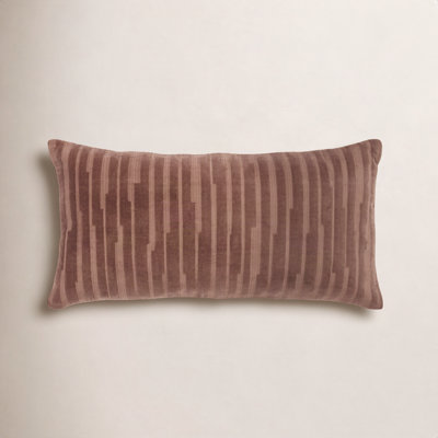 Zorina Embroidered Cotton Lumbar Throw Pillow