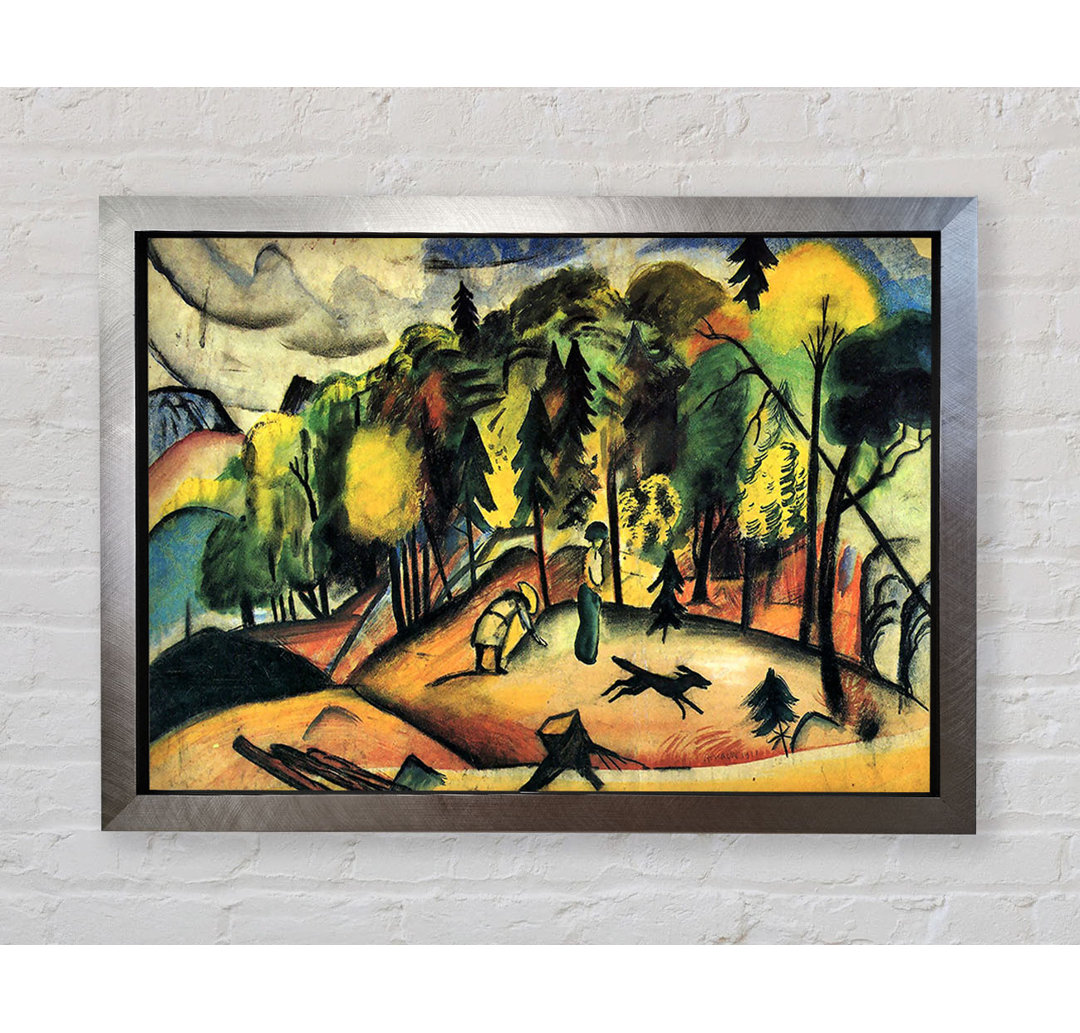 August Macke Waldspaziergang - Einzelner Bilderrahmen Kunstdrucke