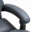 Fauteuil de bureau en microfibre à vibration vibrante, gris foncé-106882791