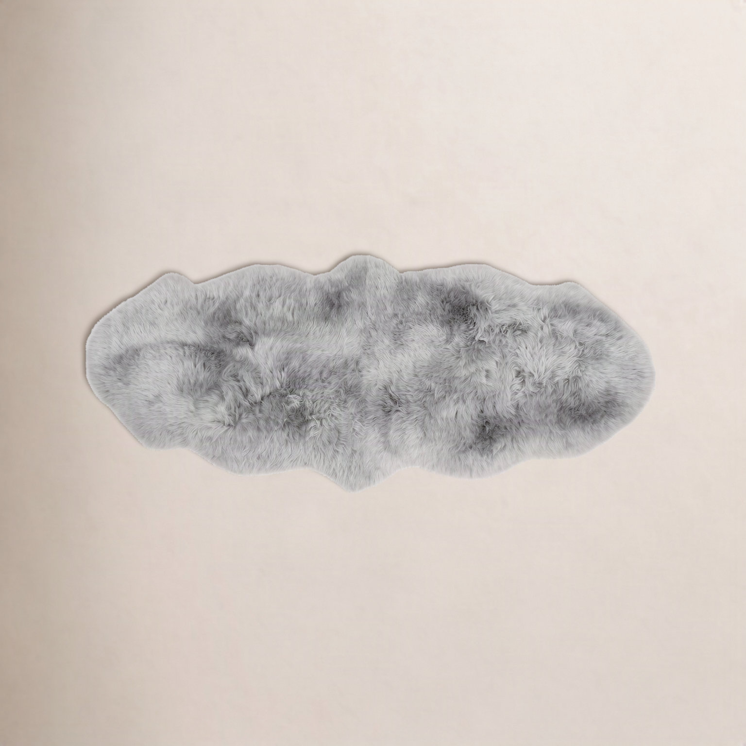Knightdale Quiet Gray Sheepskin Rug, Novelty 2' x 5'6"