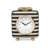 Mona Black Striped Designer Standing Accent Clock