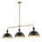 Lysander 3-Light Modern Linear Kitchen Island Pendant with Glass Diffuser-197219001