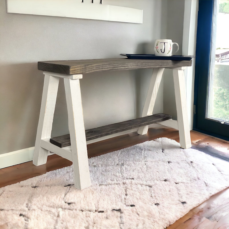 Banc Heritage Farmhouse, H 21 po x l 36 po x P 16 po, Gris / Blanc