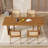 Brown Rectangular Solid Wood Dining Table-765360748