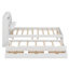 Lit plateforme avec rangement et lit gigogne, tiroirs et DEL-1024577955