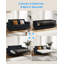 Canapé-lit en lin 81 po avec matelas en mousse à mémoire de forme, gris foncé-511028451-511028461