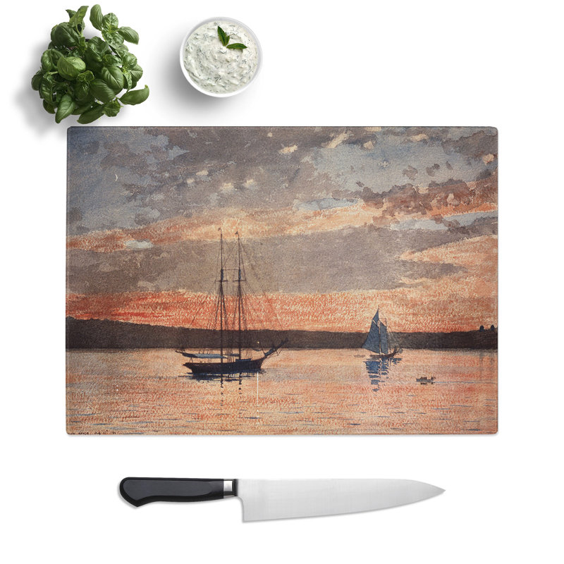 Sunset at Gloucester by Winslow Homer Chopping Board, 28.5cm W x 39cm L