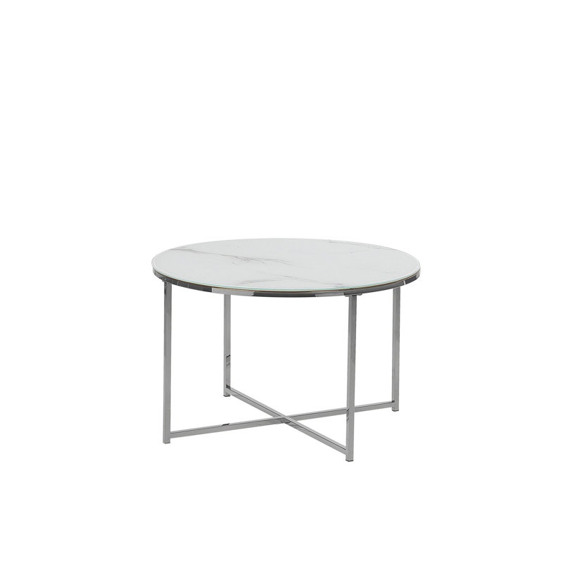 Duval Cross Legs Coffee Table, Sliver