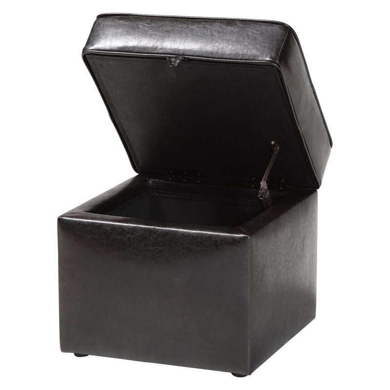 Faux Leather Ottoman