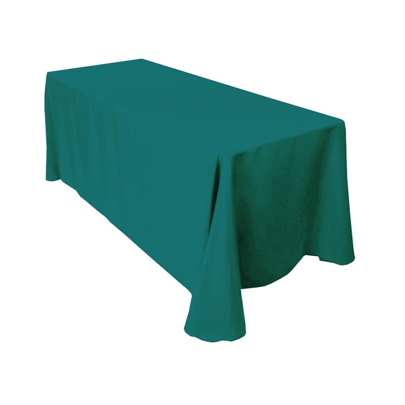 Yiwei Polyester Tablecloth Wedding Party Décor Wedding Decoration Jade Gree Solid Colours, 178cm W x 228cm L