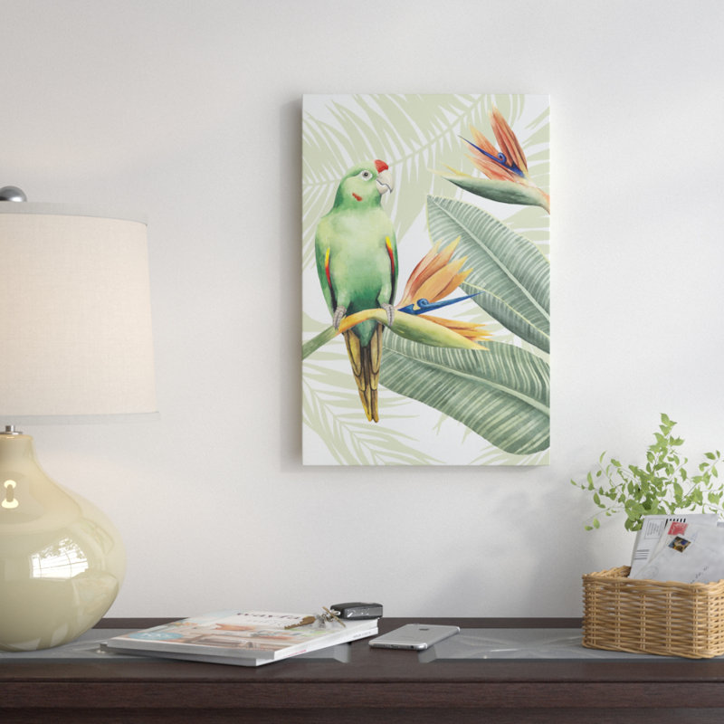 Avian Paradise IV par Grace Popp - Estampe numérique sur toile tendue avec châssis, H 48 po x l 32 po x P 1,5 po