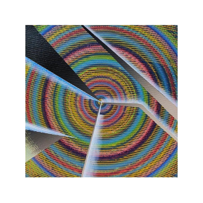 Broken Circular Acrylic Painting by Ghanshyam Gupta – 12" x 12" Abstract Geometric Canvas Art with Vibrant Colors and Fragmented Design for Modern Home Décor