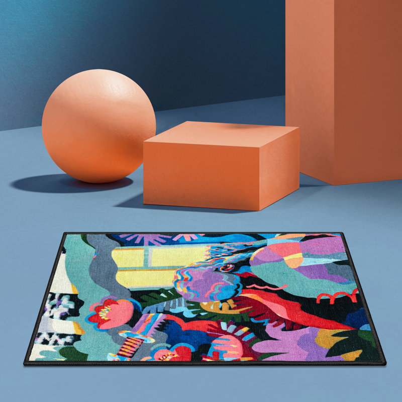 Well Woven x Misha Tyutyunik The Sunday Jungle Collection Home Abstract Multi Area Rug, Rectangle 2' x 3'