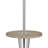 61'' Brown Tray Table Floor Lamp with USB
