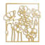 Abstrait floral ligne art mural moderne abstrait sculpture murale décorative suspendue-124838258-124838257