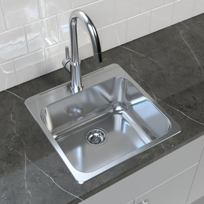 Cantrio 20-in Stainless Steel Top Mount Kitchen Sink