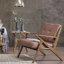 Chaise avec accoudoirs rembourrée et capitonnée Balom Retro-721311960