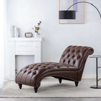 Chaise longue sans accoudoirs touffetée