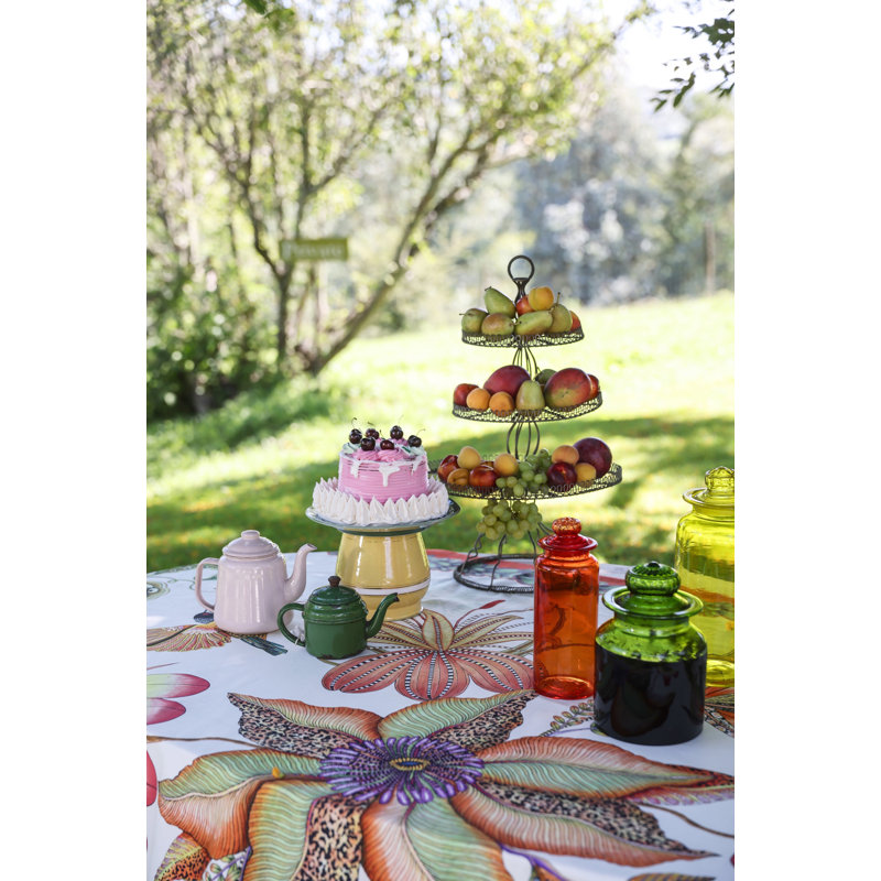 Thanda Nests Tablecloth - Cotton, 138" L x 78" W, Parakeet