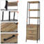 175cm H x 51cm W Iron Ladder Bookcase