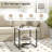 2-Tier Square End Table with Storage Shelf Reversible Design