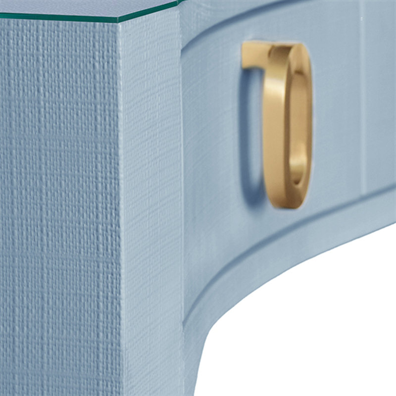 Bureau d'écriture rectangulaire Gladys, Bleu