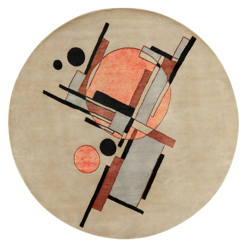 Deco One-of-a-Kind Round 8'1" Hand Knotted Area Rug, Round 8'1"