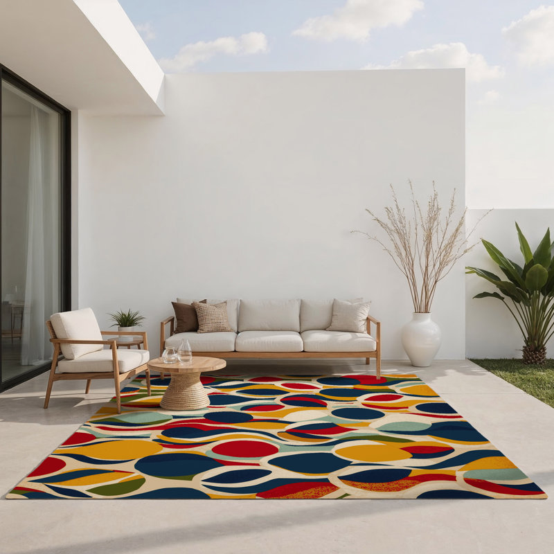 Tapis intérieur et extérieur Flashy Jiggle, Rectangle 1 pi 6 po x 2 pi 6 po
