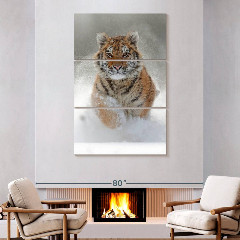 Brampt Amur Tiger, 74" H x 48" W