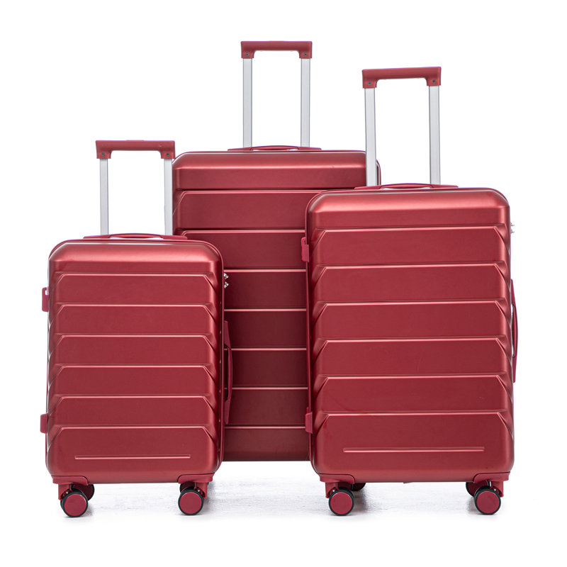 20 "/ 24" / 28 "3 pièces / ensemble en valise à roulettes ABS