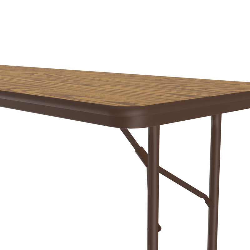 Rectangular Folding Table, Medium Oak, 29" H x 48" L x 24" W