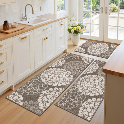 Tapis de cuisine antidérapant et résistant aux taches (paquet de 3)