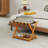 Folding Luggage Racks Set of 2 with Storage Shelf & 5 Nylon Straps Luggage Holder