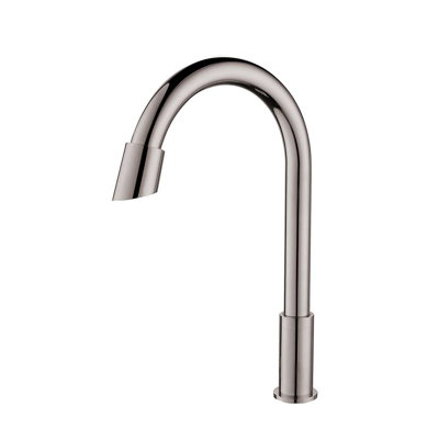 Rio Gooseneck Hands-Free Commercial Automatic Faucet – Brushed Nickel Finish​