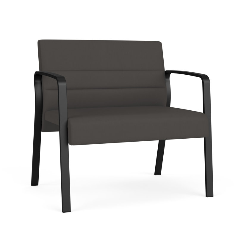 Chaise bariatique Waterfall, Noir, Vinyle gris anthracite Patriot Plus