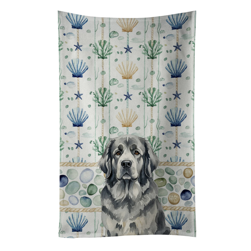 Gray Newfoundland Coastal Sea Glass Kitchen Towel, Gray Newfoundland