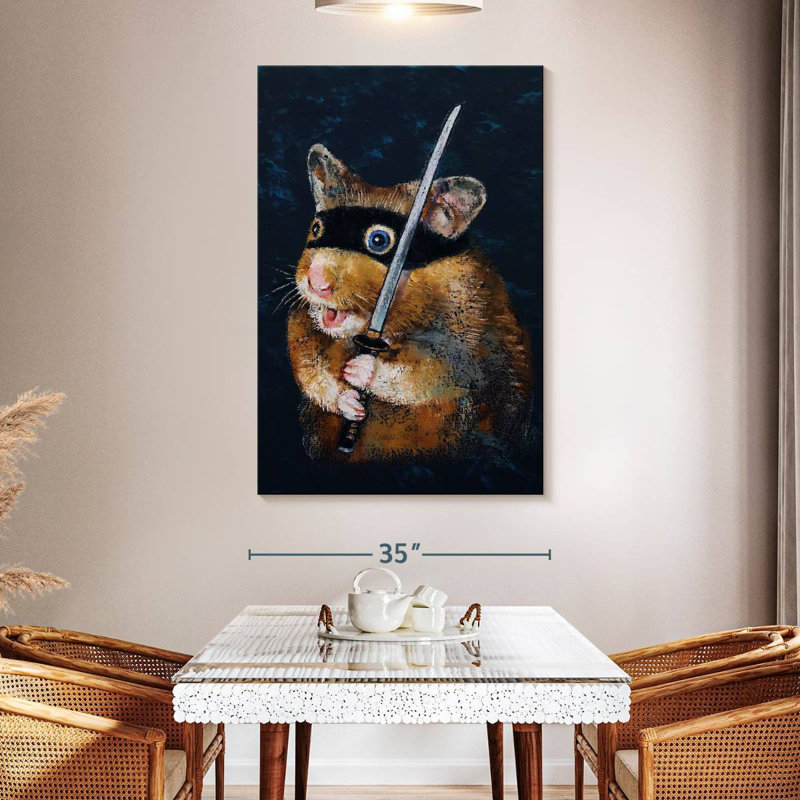 Brampt Ninja Hamster, 51" H x 34" W