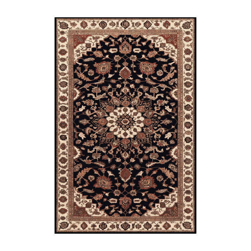 Tapis brun lavable à la machine, Rectangulaire 7 pi x 10 pi