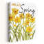 Hello Spring Daffodils 1 Piece Wrapped Canvas Wall Art-1177405871