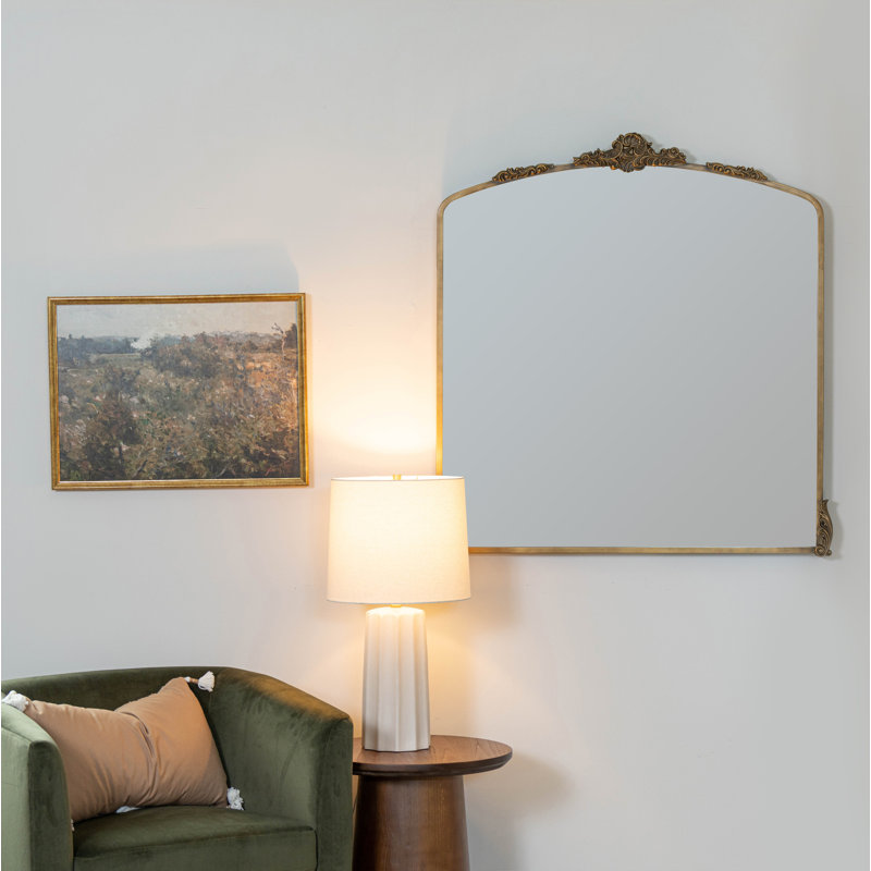 Adeline Arch Metal Mirror, 39" x 37.75", Antique Bronze
