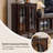 41.73"H Brown Solid Wood Boxwood Corner Cabinet