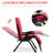Zero Gravity Chair, Folding Reclining With Padded Cushion & Side Box, Red, 264 Lbs Supported, Indoor Outdoor Gravity, Red Shelf,