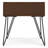 Hunter 22"W Solid Mango Wood and Metal Industrial Square End Table with Open Storage and Hairpin Legs-1629550644-1629550643
